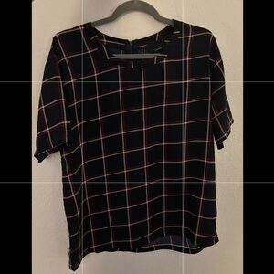 Plaid short sleeve blouse from Lumiere